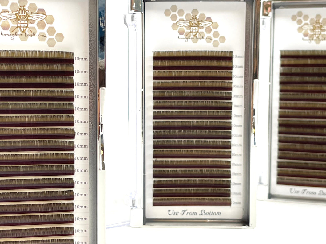 M Curl Brown Individual Length Lashes