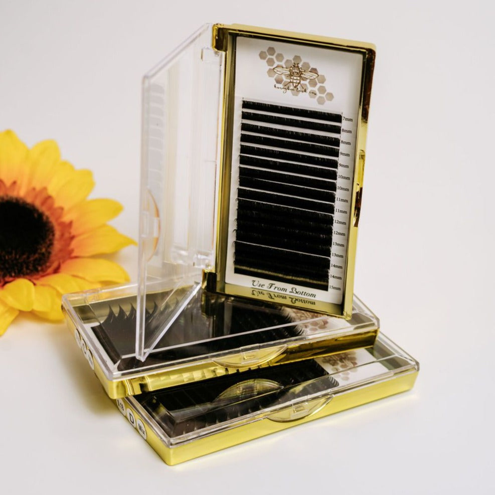 M Curl, Synthetic Mink, Black Pigment Eyelashes Honeybee Lashes